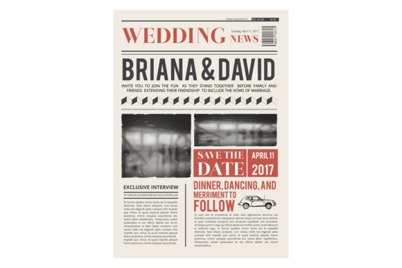 Bring Classic Charm to Modern Invites with a Newspaper Style