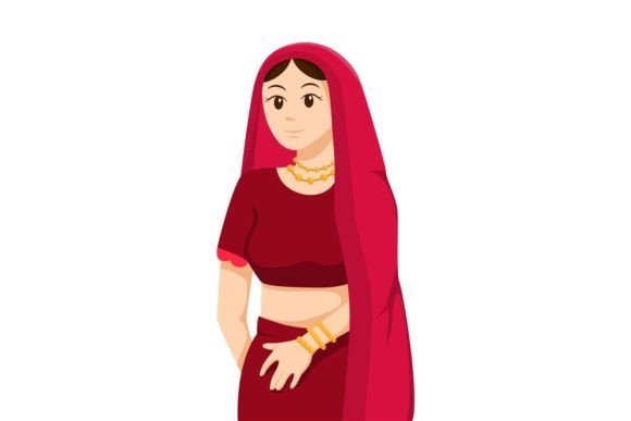 Bringing Cultural Elegance to Life with Brides Indian Wedding Character Design