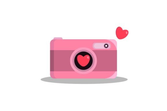 Capturing Moments: The Charm of Wedding Heart Camera Vector Art