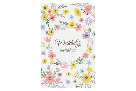 Charming Floral Typography for Modern Invitations