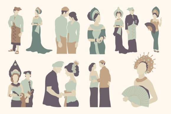 Effortless Elegance: Designing with a Balinese Wedding Vector Set
