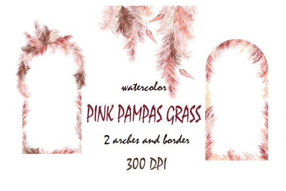 Elegant Pampas Grass Borders for Your Boho Wedding Invites