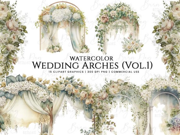 Enchanting Watercolor Wedding Arches for Dreamy Designs