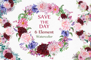 Hand-Painted Watercolor Wreaths: Digital Art for Your Projects