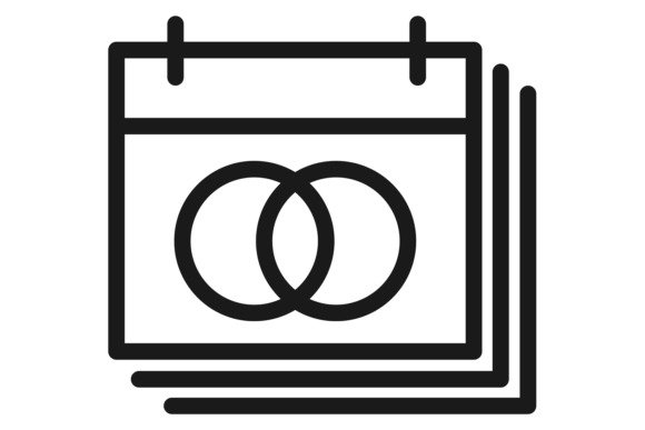 Mark the Moment: The Wedding Date Line Icon