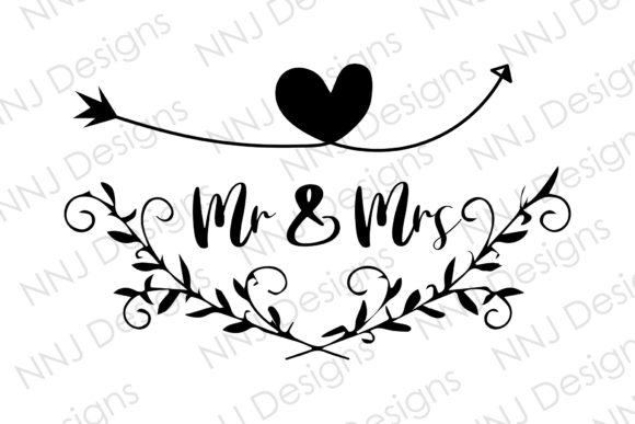 Mr and Mrs SVG Wedding Decor Monogram: A Versatile Design Asset