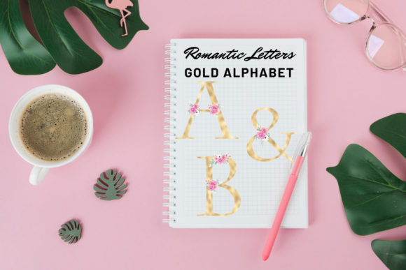 Rose Gold Wedding Alphabet: Elegance for Your Designs