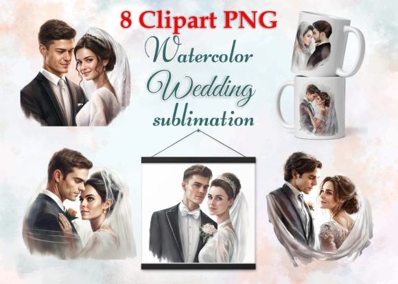 Watercolor Wedding Graphics for a Delicate, Romantic Aesthetic
