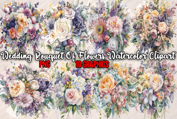 Wedding Bouquet of Flowers Watercolor: A Designer's Floral Asset
