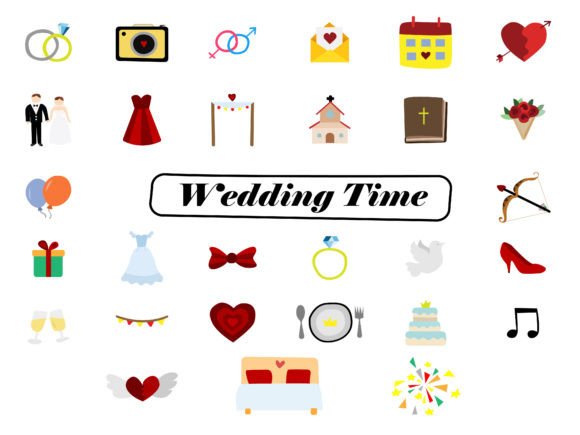 Wedding Doodle Collection: Whimsical Graphics for Modern Nuptials
